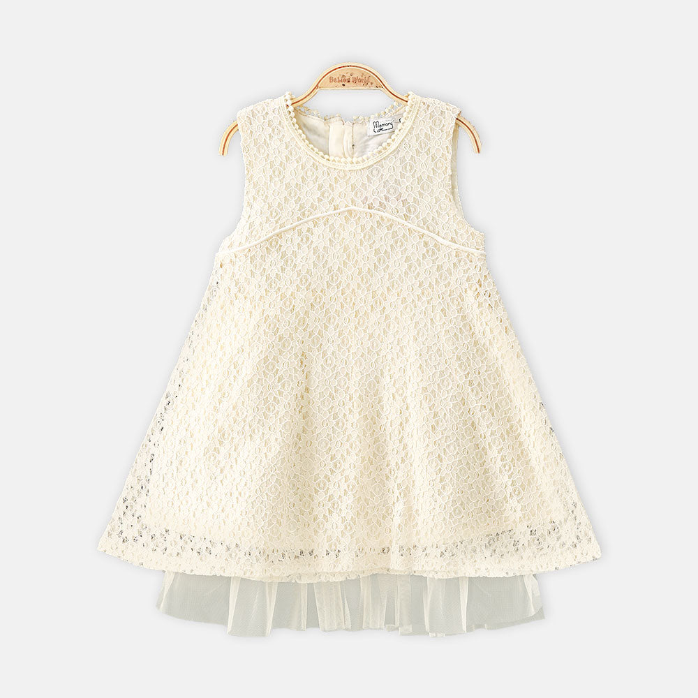 GIRL FROCK YELLOW NET