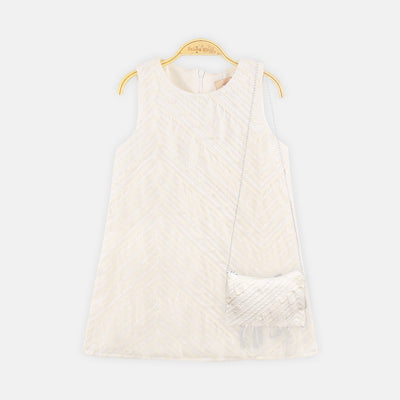 GIRL TOP OFF WHITE SEQUIN