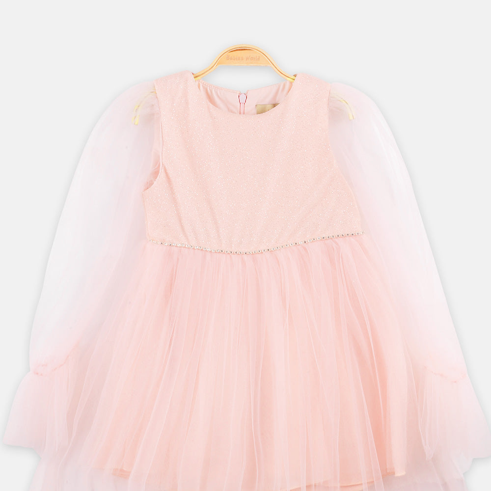 FANCY FROCK PEACH MAXI DRESS