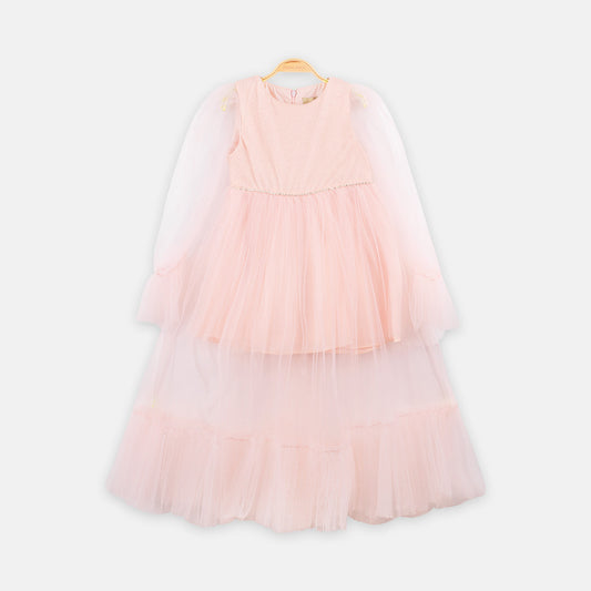 FANCY FROCK PEACH MAXI DRESS