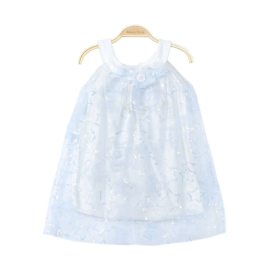 FANCY FROCK BLUE SEQUINED STARS