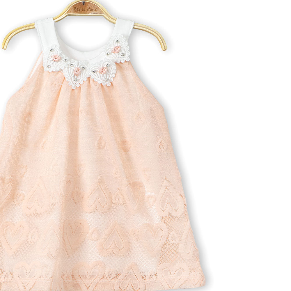 FANCY FROCK PEACH HEARTS