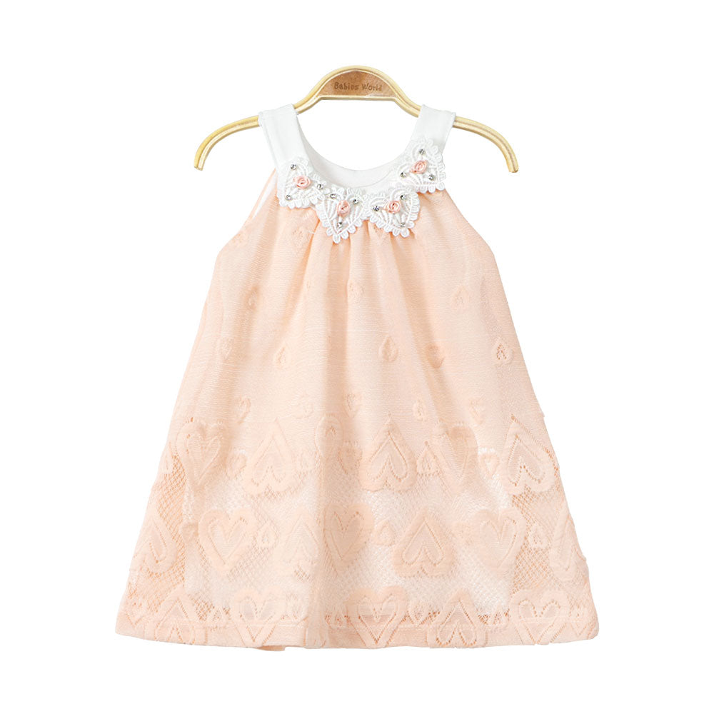 FANCY FROCK PEACH HEARTS