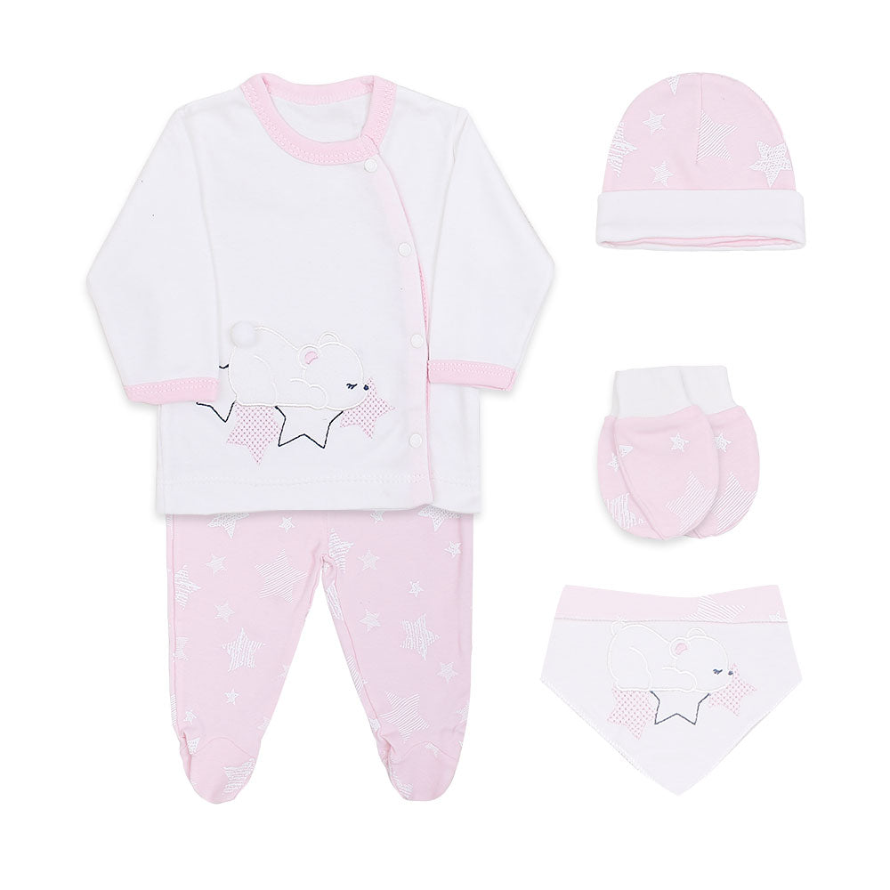 BABY GIRL GIFT SET WHITE BEAR & STAR