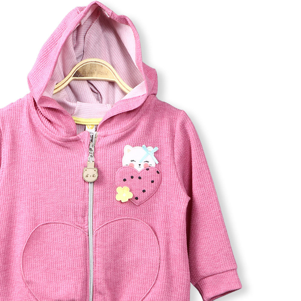 GIRL JACKET PUNCH KITTY HOODED