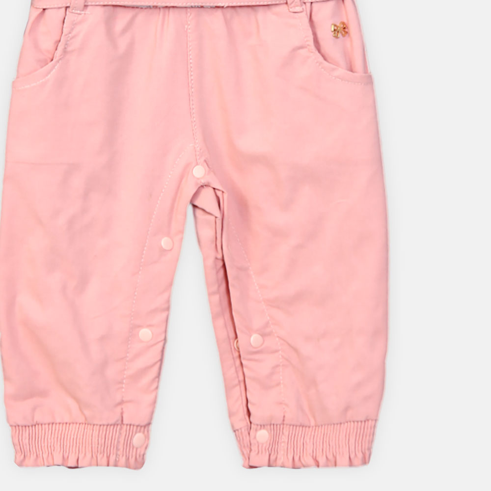 GIRL JUMP SUIT PINK AND WHITE FLORAL