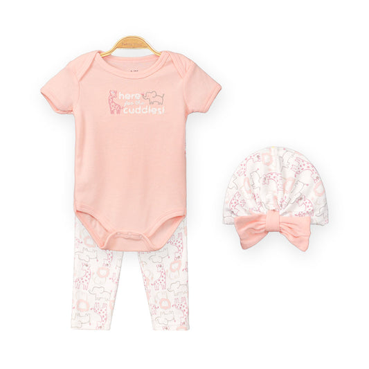 GIRL SUIT PEACH GIRAFFE