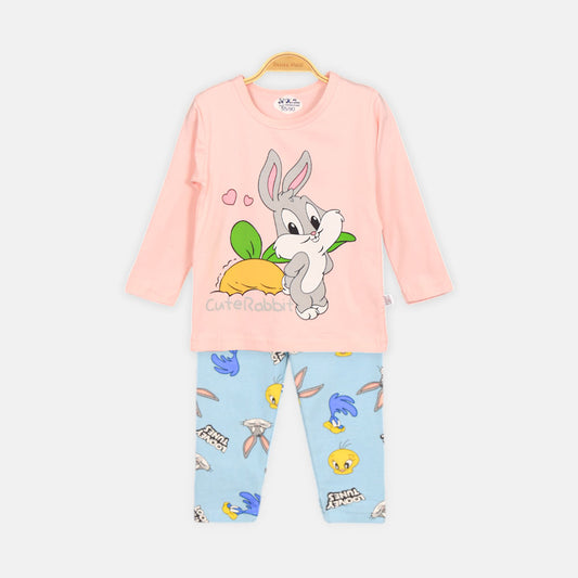 GIRL NIGHT SUIT PINK CUTE RABBIT