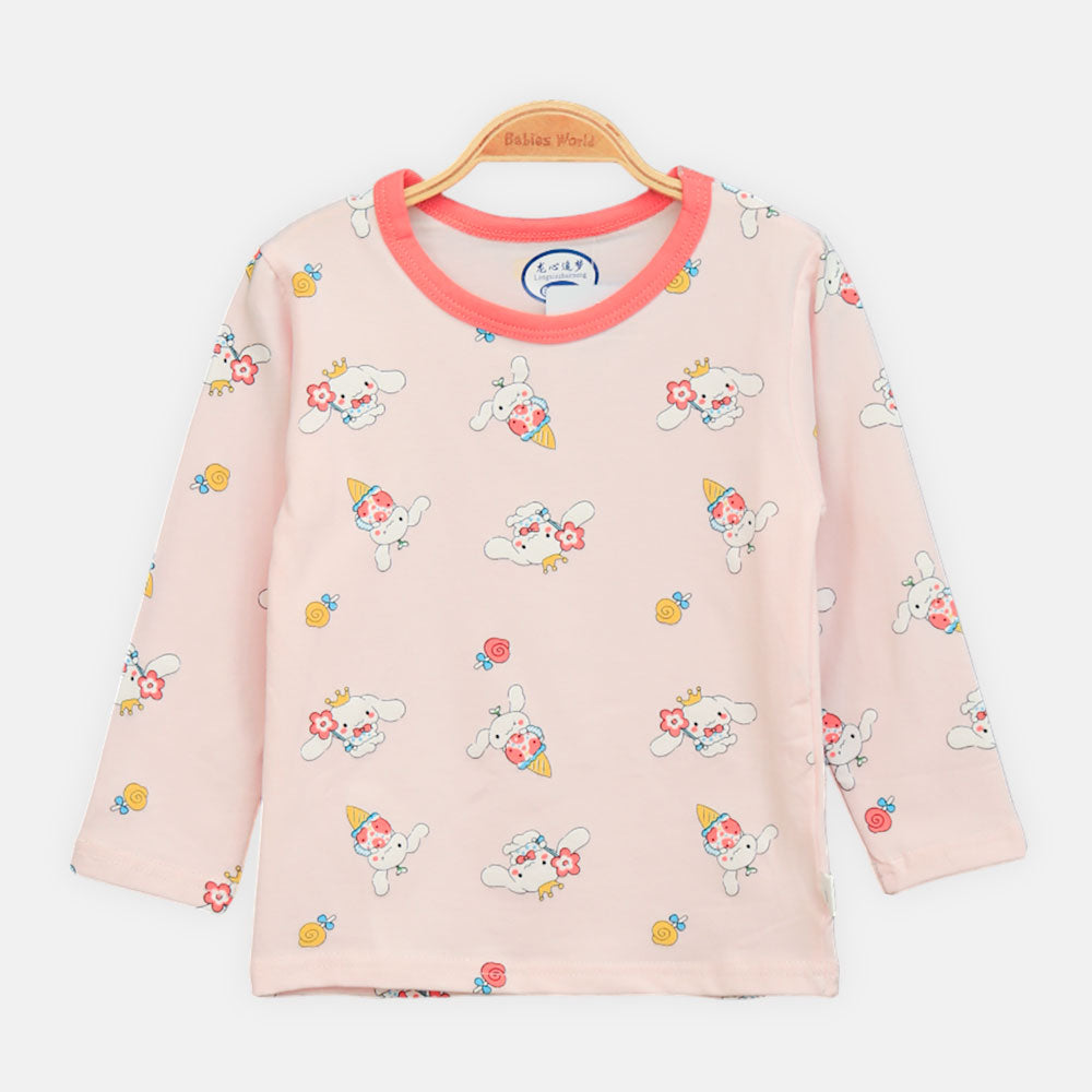 GIRL NIGHT SUIT KING BUNNY PASTEL