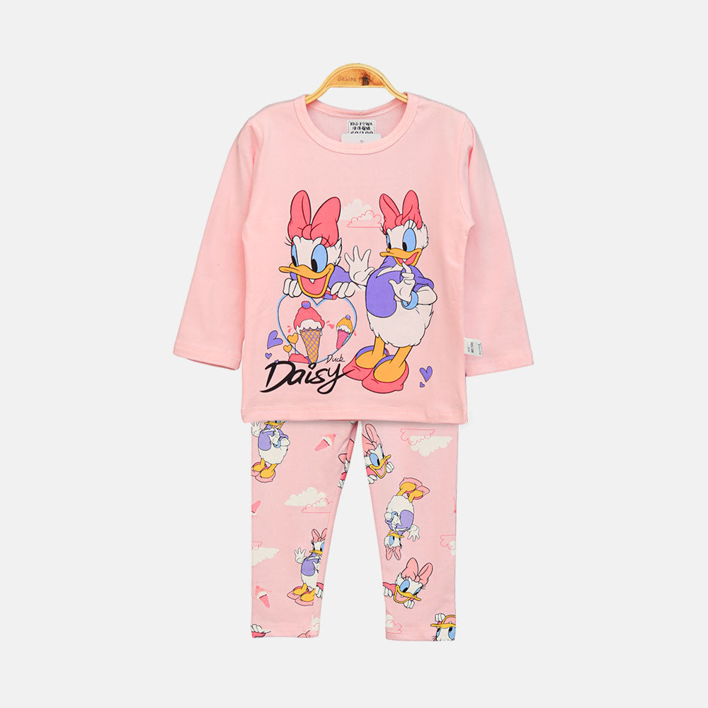 GIRL NIGHT SUIT DAISY DUCK PINK