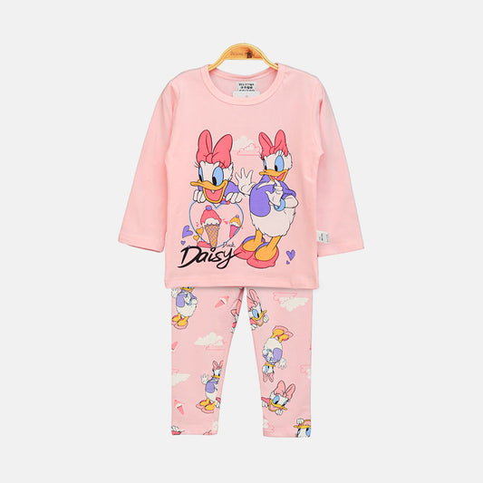 GIRL NIGHT SUIT DAISY DUCK PINK