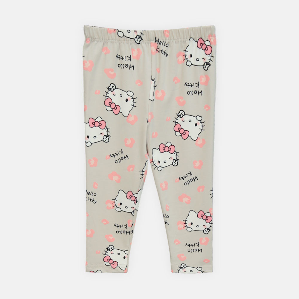 GIRL NIGHT SUIT PINK KITTY GREY