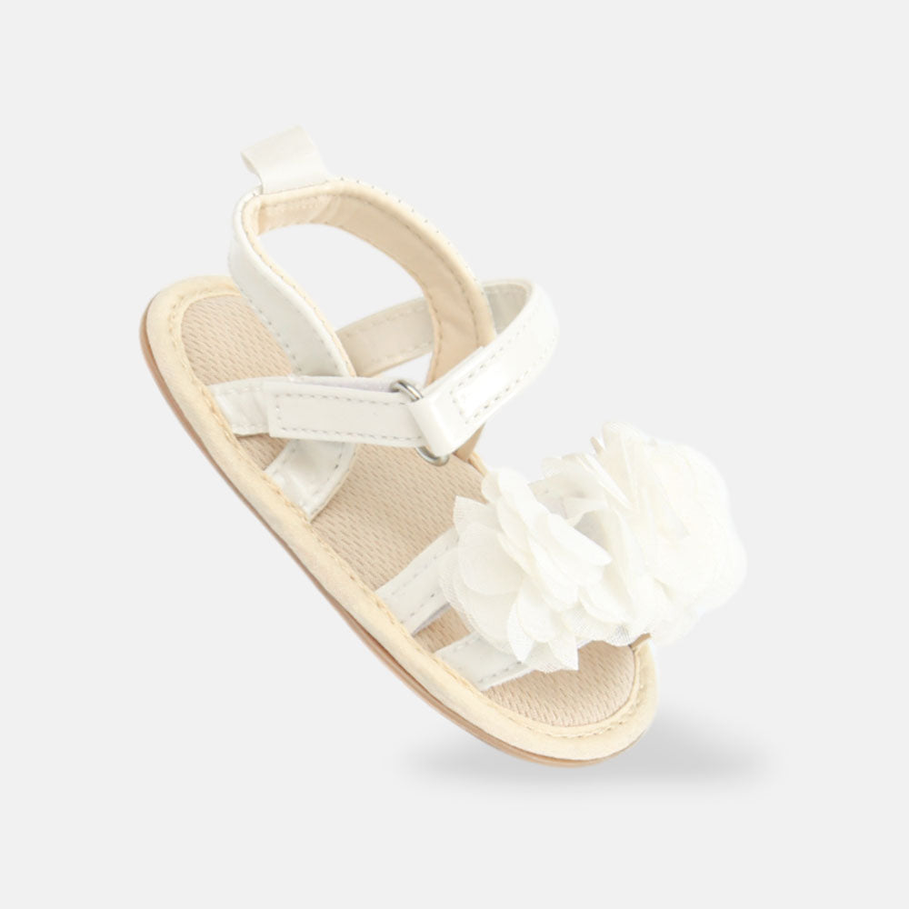 GIRL PRE WALKER SANDAL WHITE FLORAL