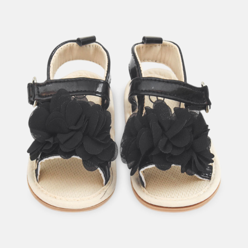 GIRL PRE WALKER SANDAL BLACK FLORAL