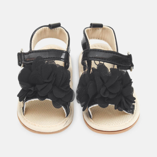 GIRL PRE WALKER SANDAL BLACK FLORAL