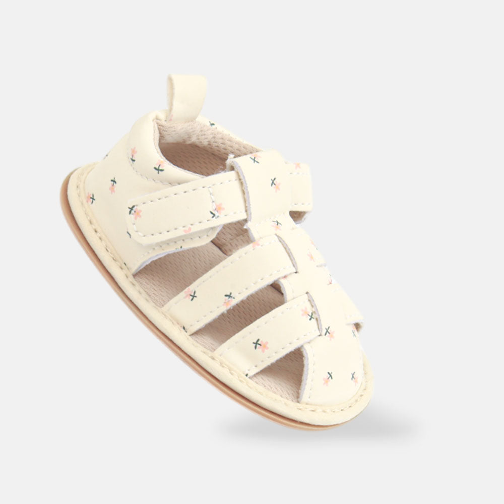 GIRL PRE WALKER SANDAL OFF-WHITE CUTOUT