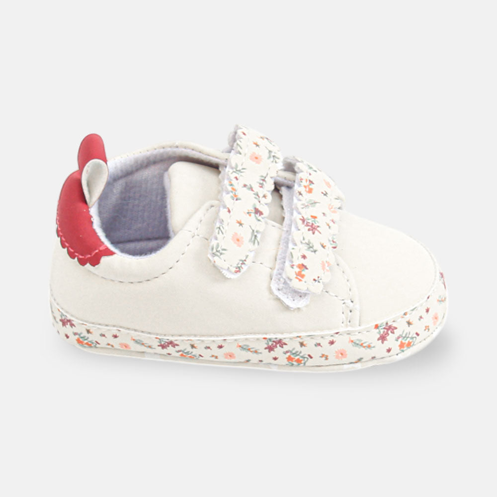 GIRL PRE WALKER SHOES FLORAL VELCRO