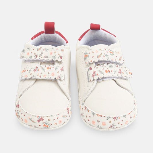 GIRL PRE WALKER SHOES FLORAL VELCRO