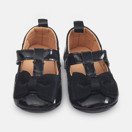 GIRL PRE WALKER SHOES BLACK PATENT