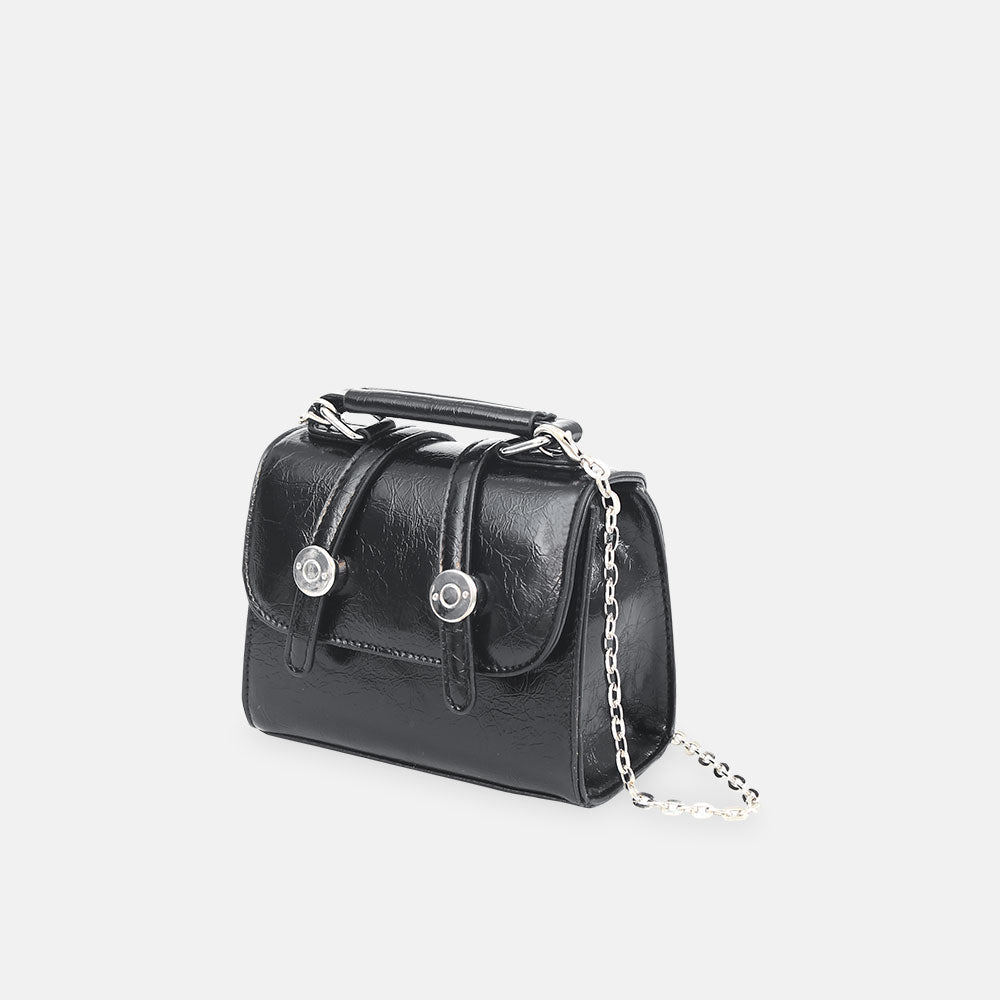 GIRL PURSE / CLUTCH BLACK GLOSSY