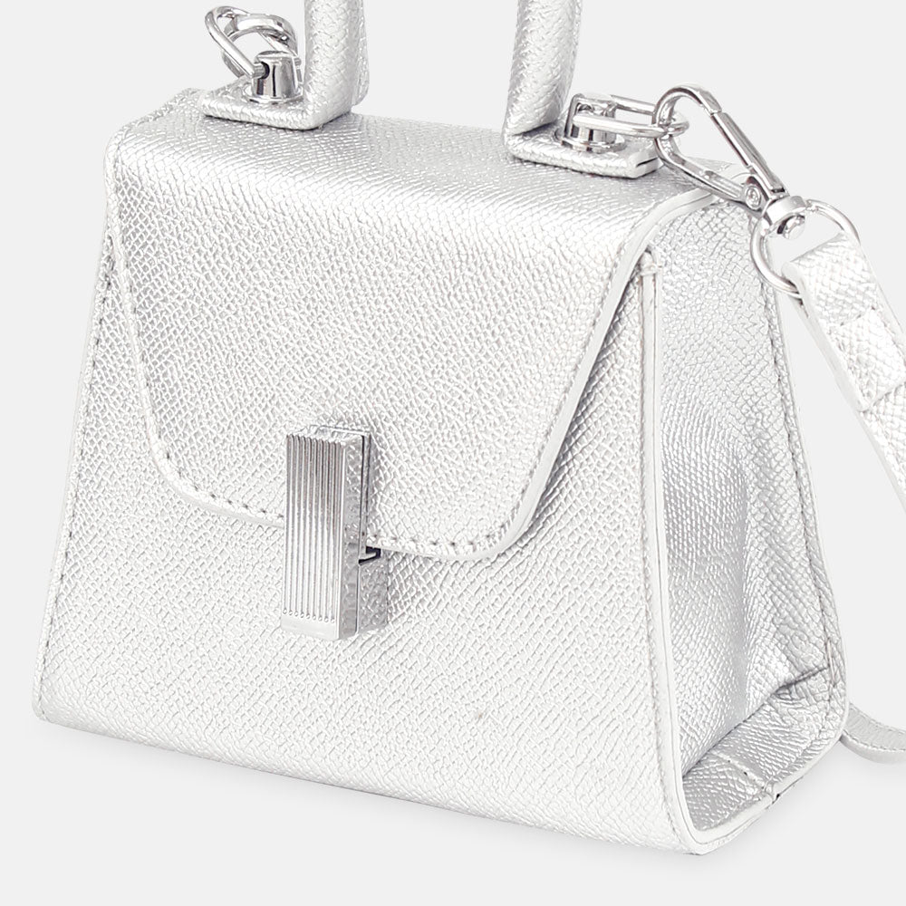 GIRL PURSE / CLUTCH SILVER LUXE