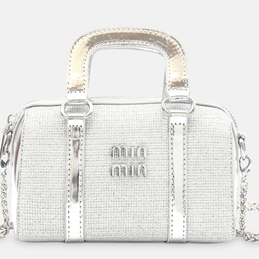 GIRL PURSE / CLUTCH SPARKLY SILVER
