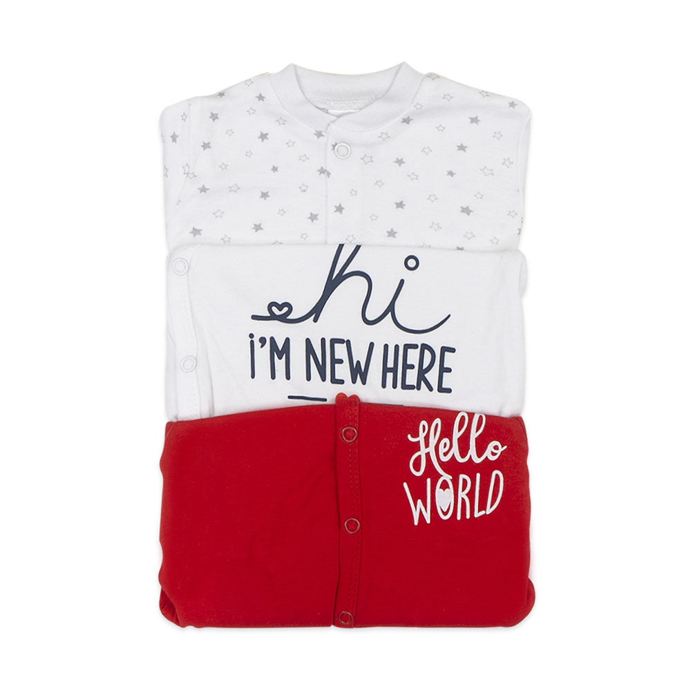 SLEEP SUITS / ROMPERS GIRLS PK-3 MULTI COLOR