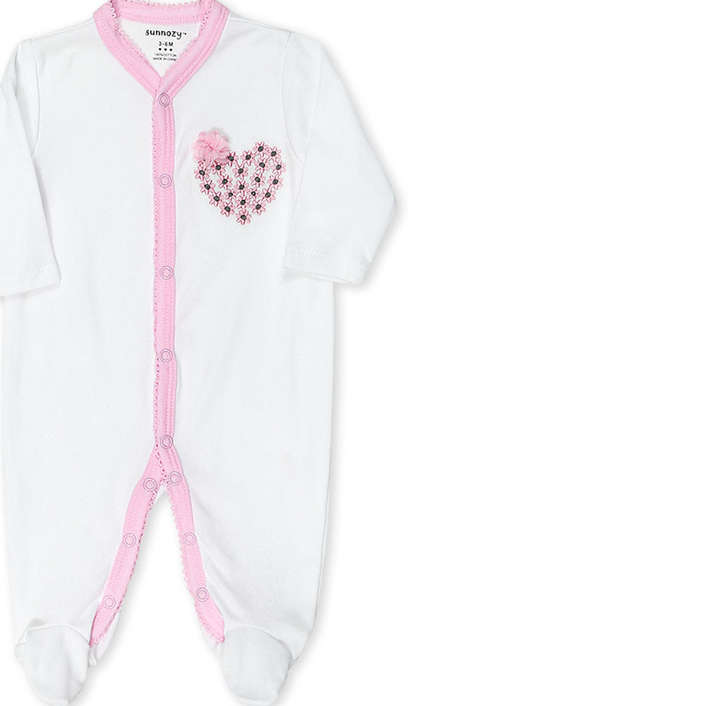 ROMPER GIRLS PK-2 & HAT PINK FLORAL