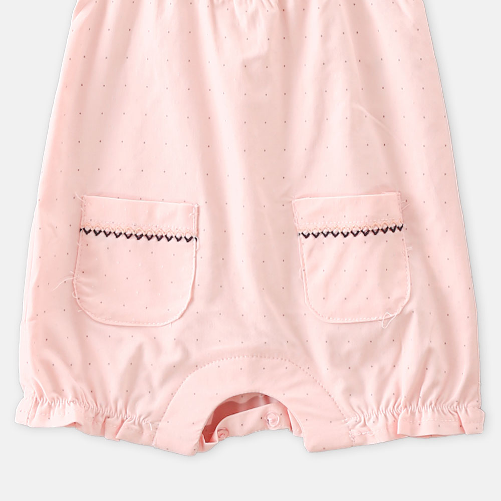 GIRL ROMPER PINK BOW