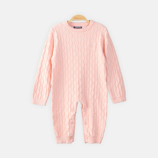 GIRL ROMPER PEACH WOOLEN RALPH LAUREN