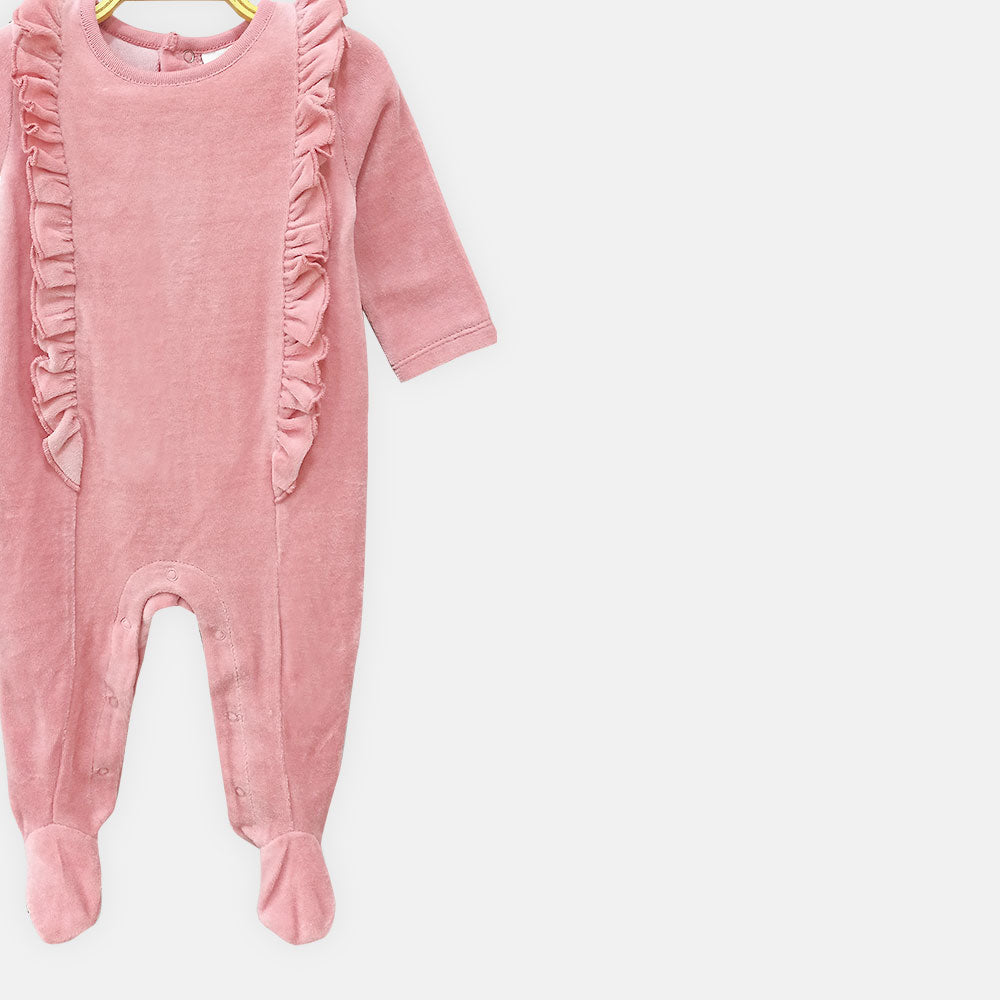 GIRL ROMPER FRILL FLEECE