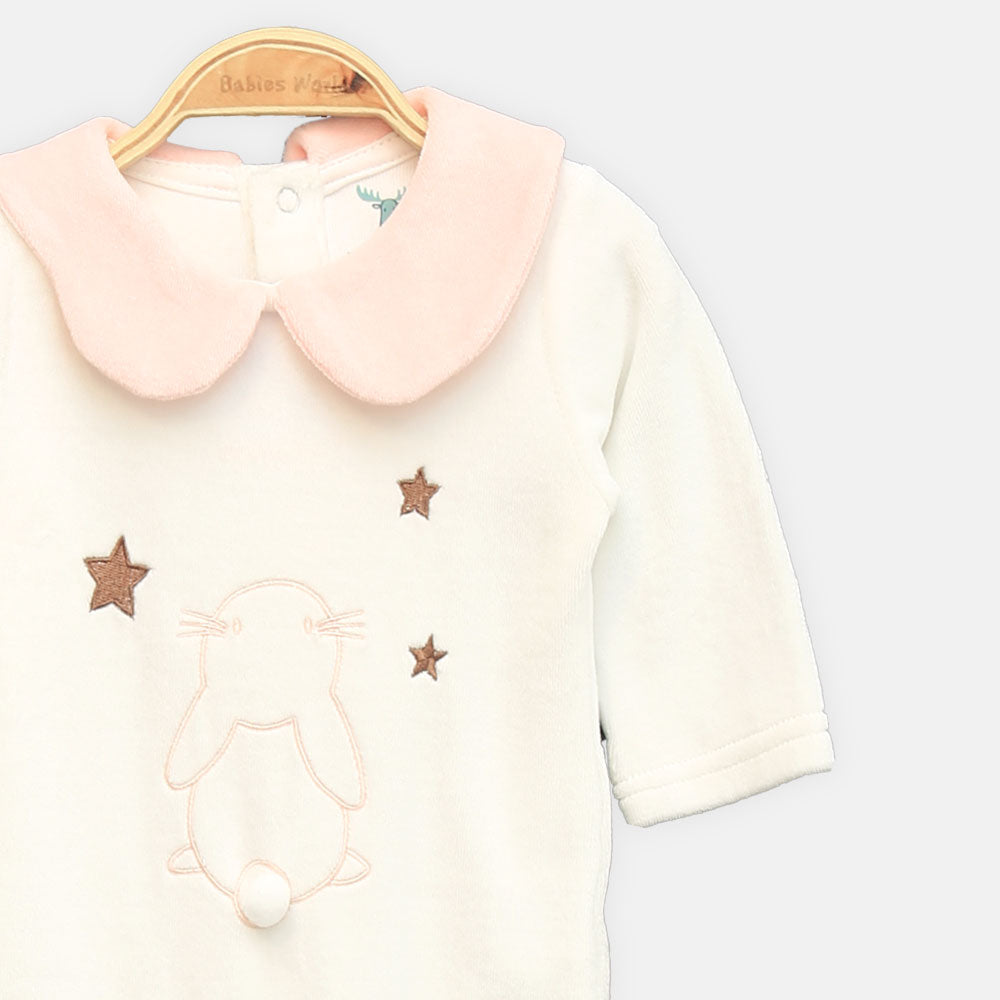 GIRL ROMPER SUNNY BUNNY PETER-PAN COLLAR