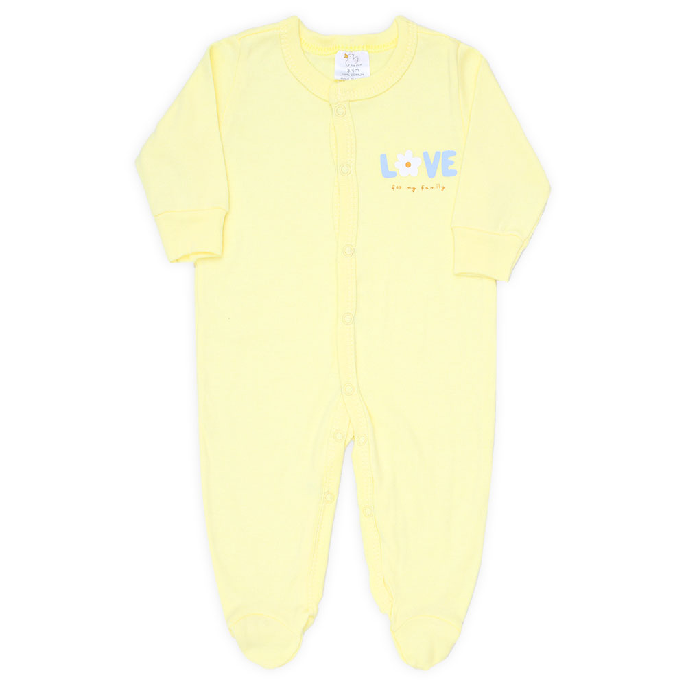 ROMPER GIRLS PK-3 YELLOW FLORAL DOTTED