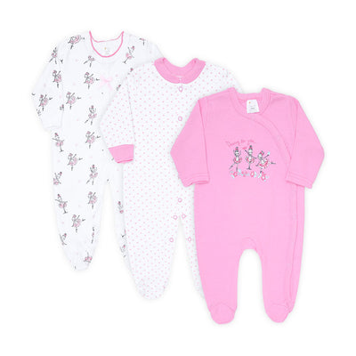 ROMPER GIRLS PK-3 PINK FAIRY HEART