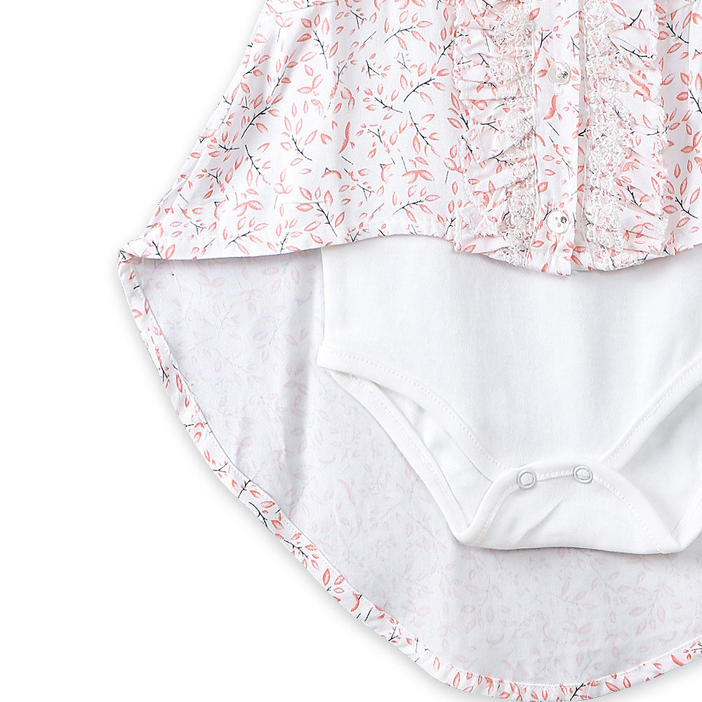 GIRL ROMPER PEACH FLORAL