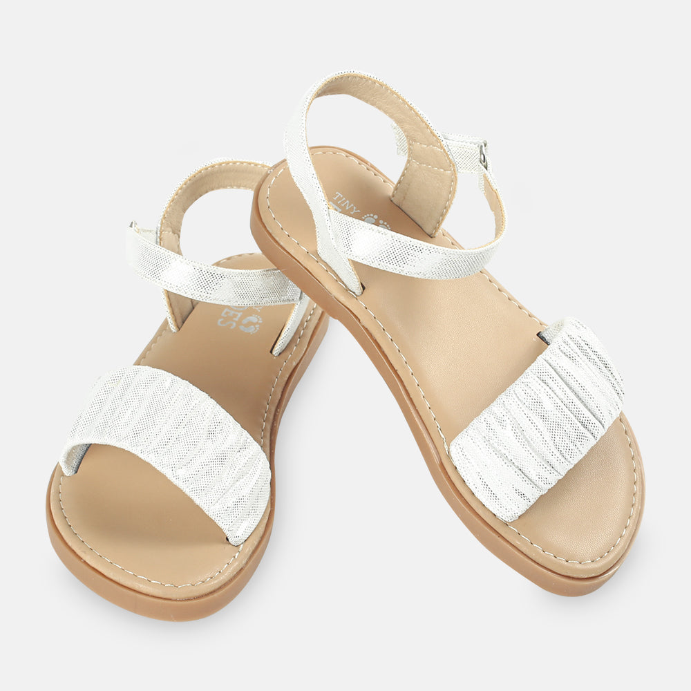 GIRL SANDAL SILVER SHIMMER