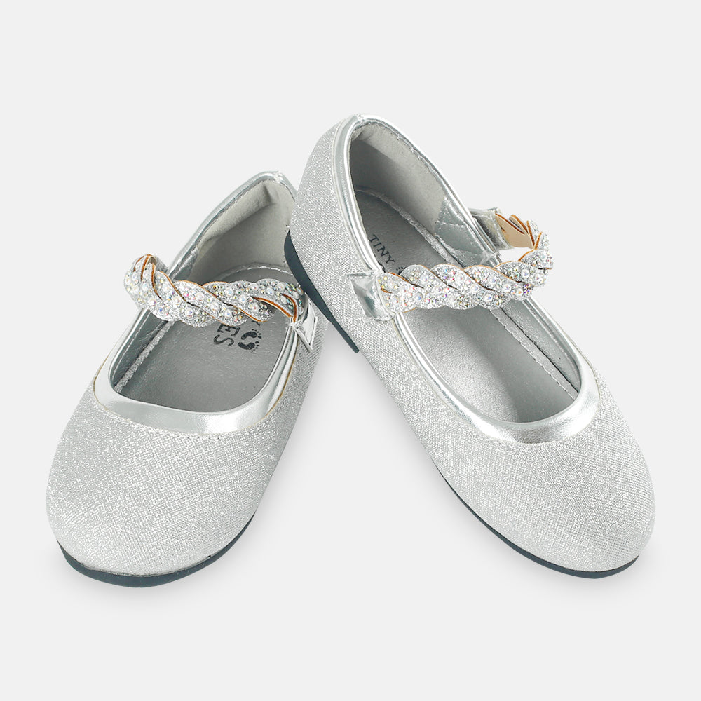 GIRL SHOES SILVER SWIRL