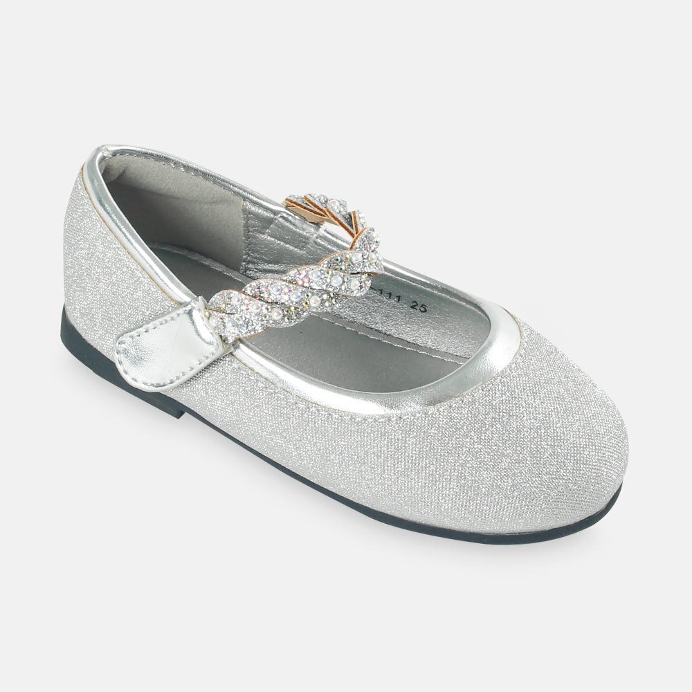 GIRL SHOES SILVER SWIRL