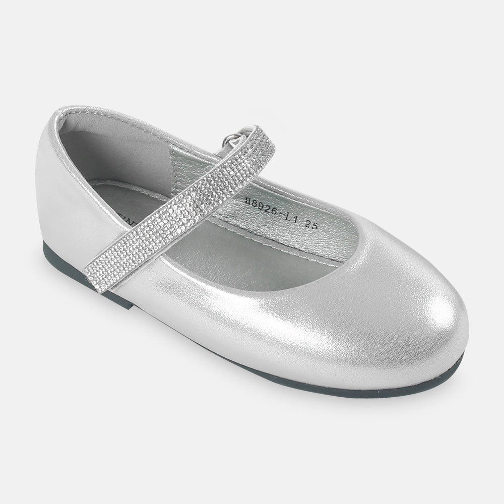 GIRL SHOES SILVER RHINESTONE
