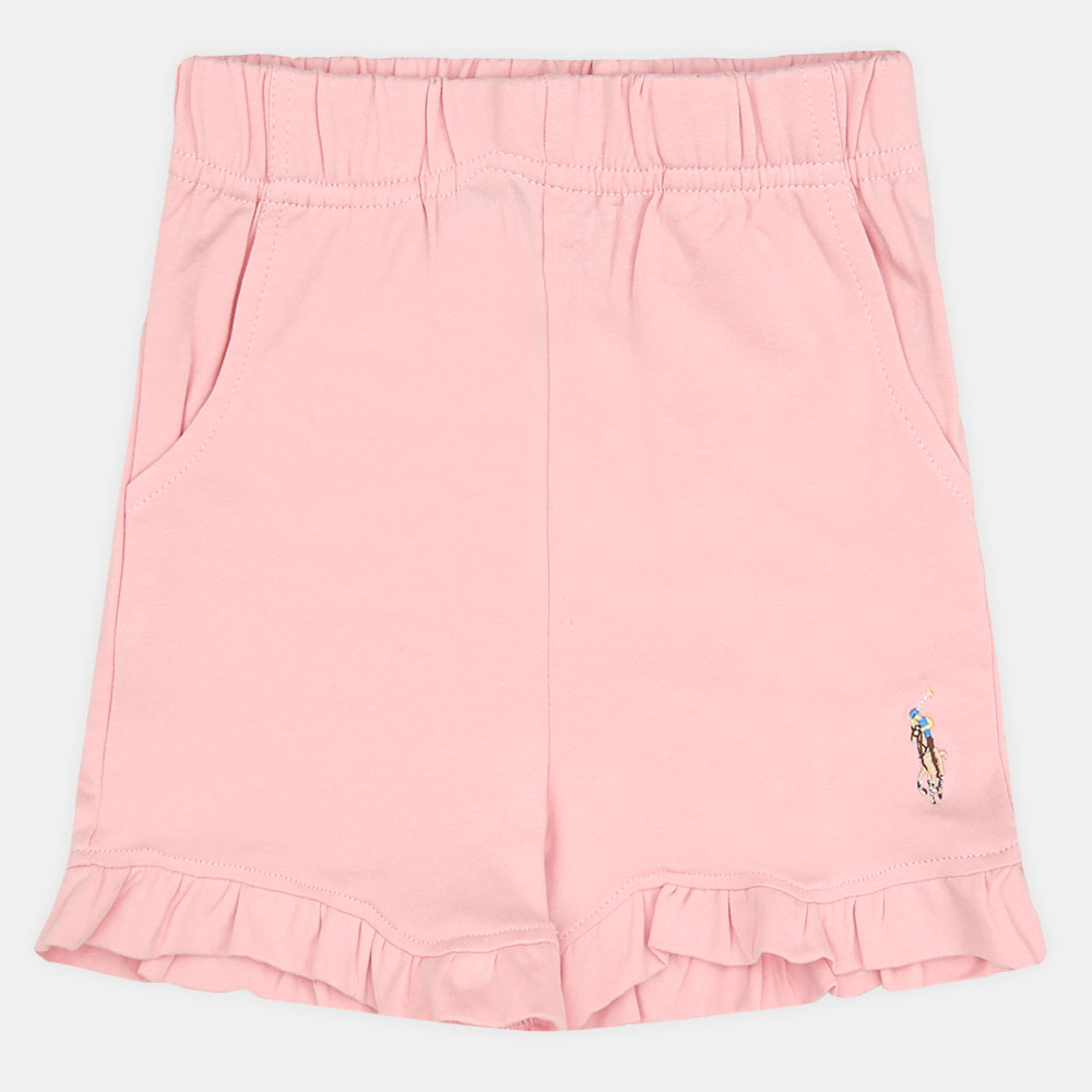GIRL SHORT RALPH LAUREN PINK RUFFLE