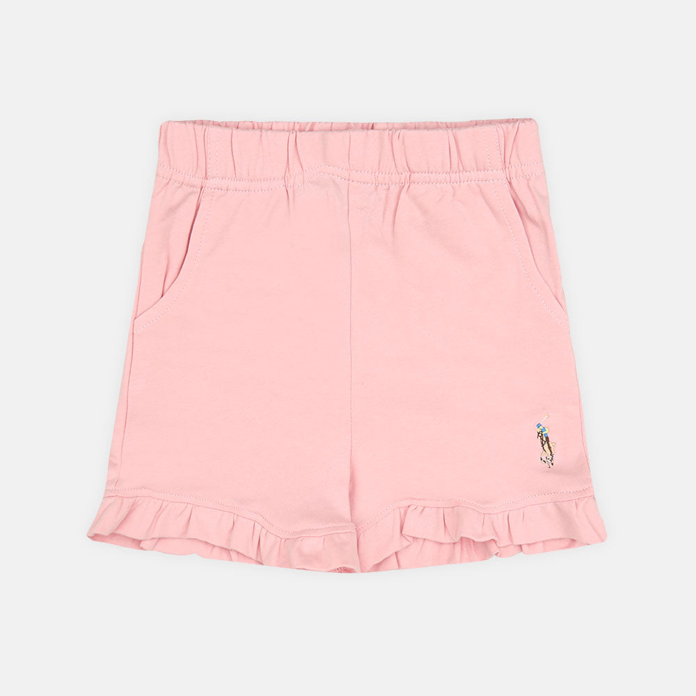 GIRL SHORT RALPH LAUREN PINK RUFFLE