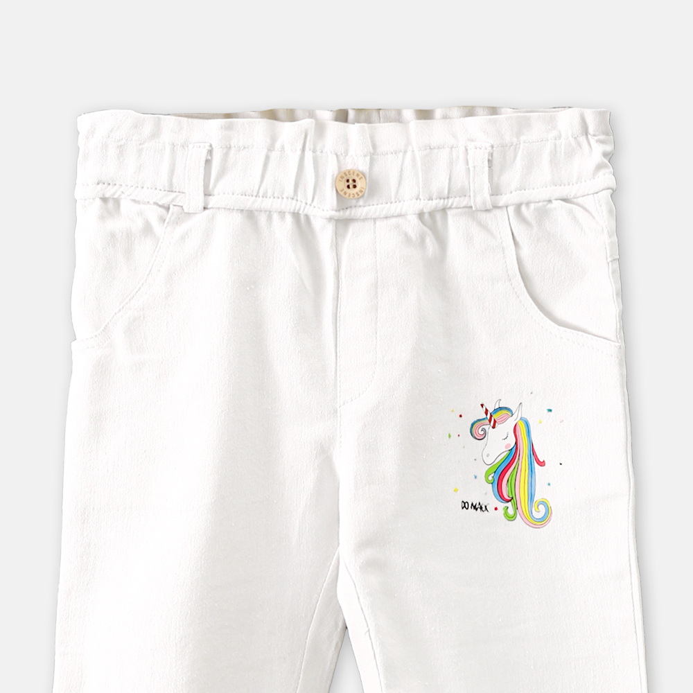 GIRL SHORT WHITE DENIM