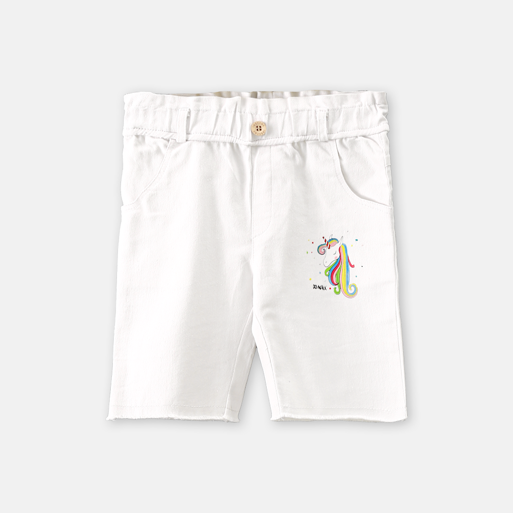 GIRL SHORT WHITE DENIM