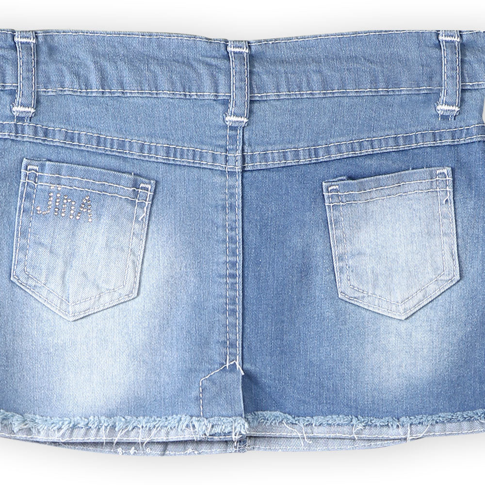 GIRL SKIRT JEANS DENIM HEARTS
