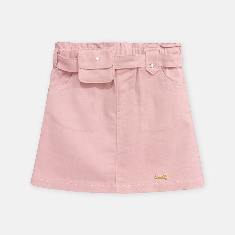 GIRL SKIRT ELEGANT PINK DENIM