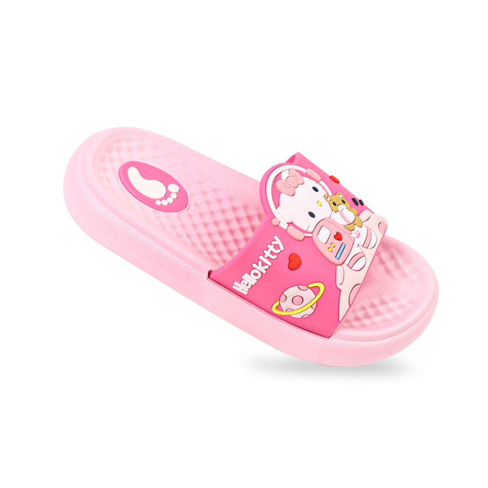 GIRL SLIPPER PINK HELLO KITTY