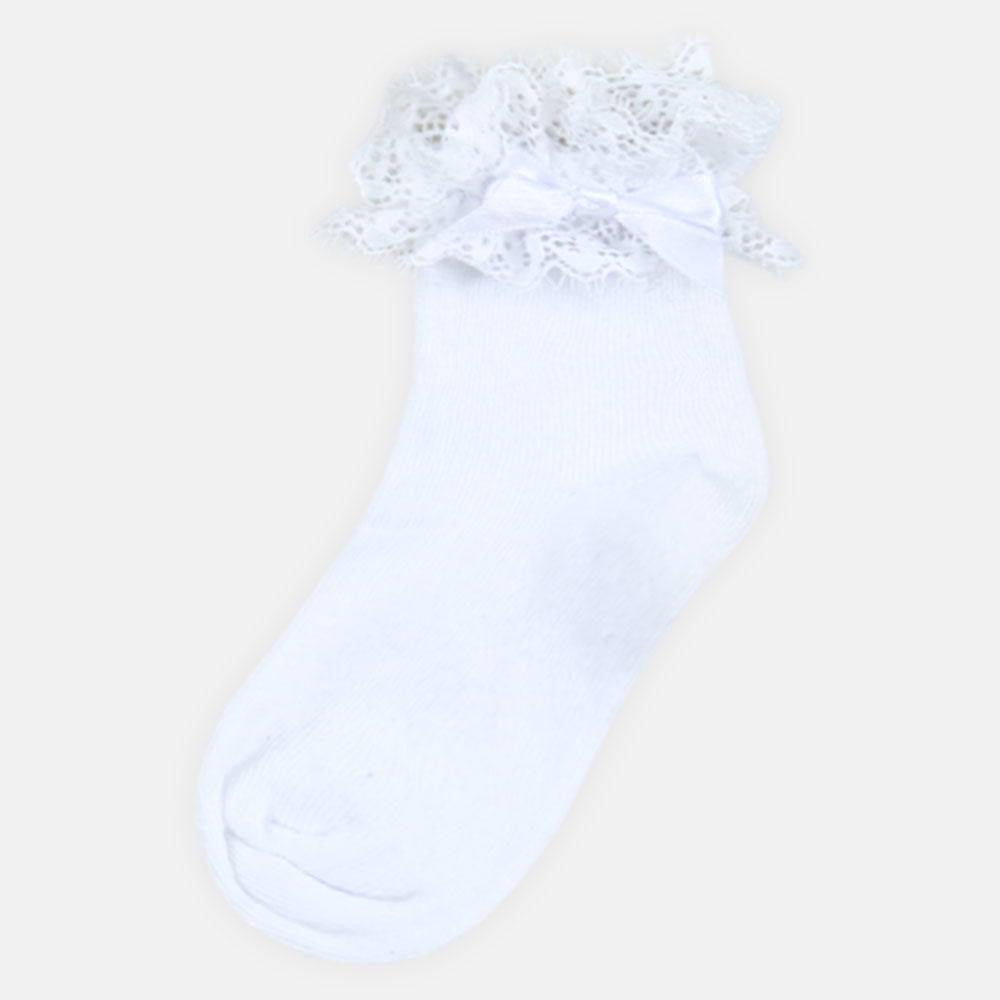 GIRL SOCKS VINTAGE WHITE LACE