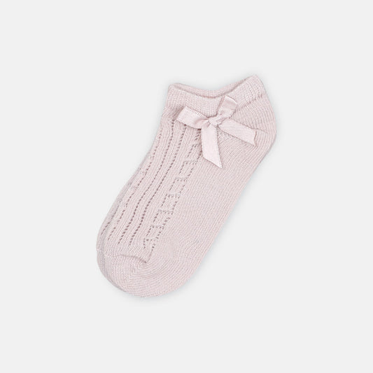 GIRL SOCKS TEA PINK KNITTED