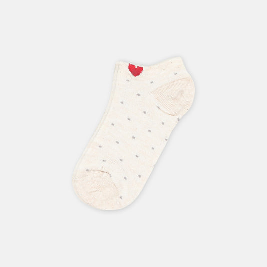 GIRL SOCKS DOTTED (BEIGE)