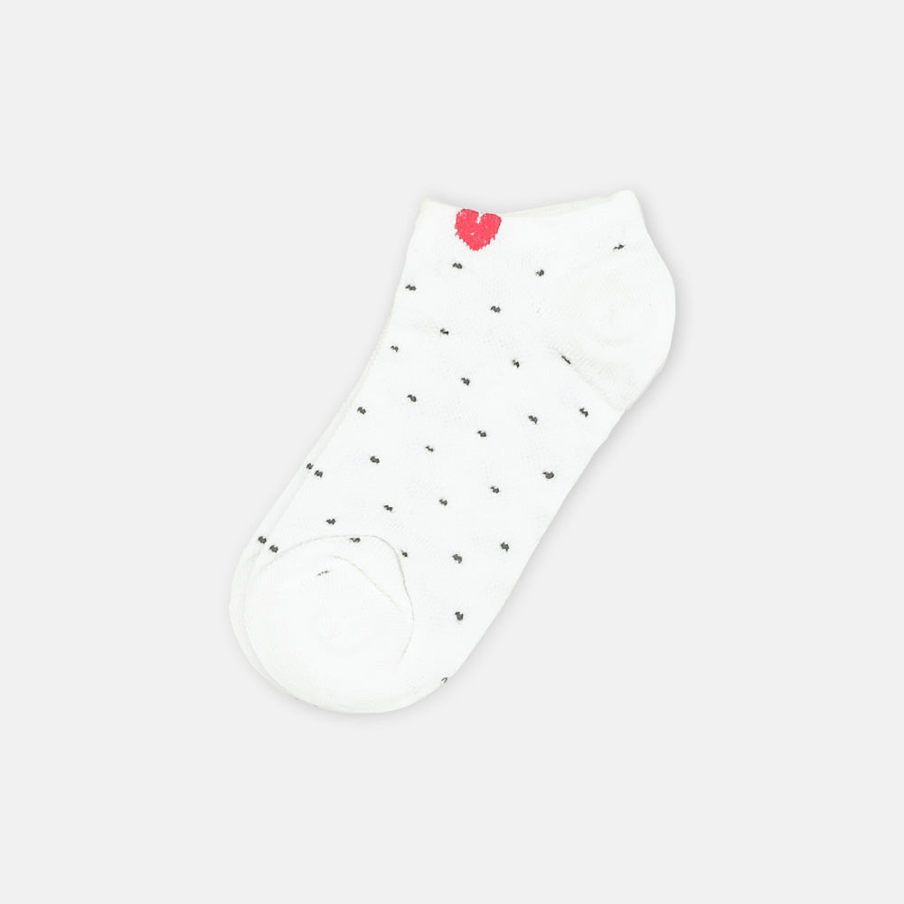 GIRL SOCKS DOTTED (OFF WHITE)